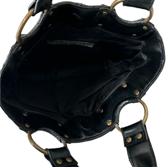 Kenneth Cole Reaction Black Nappa Leather Tote - Picture 4 of 16